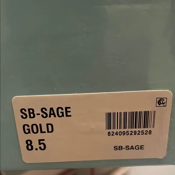 Betsey Johnson Gold Glitter Heels with Ankle Strap - Picture 5 of 6